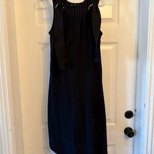 Zara Black Midi Dress with Bow Straps
